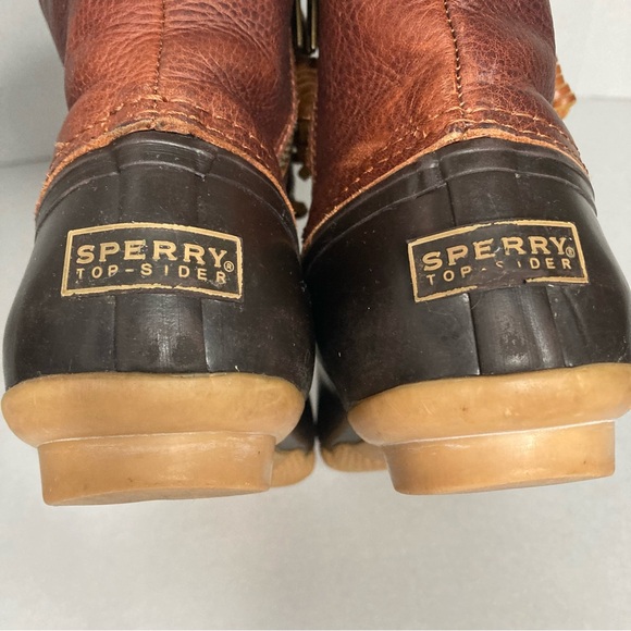 Sperry Brown Leather Duck Boots women’s 7 - Picture 3 of 10